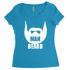 man beard funny mens Women's Triblend Scoop T-shirt