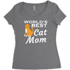 world's best cat mom Women's Triblend Scoop T-shirt