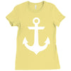 anchor black sailor vintage style navy nautical Ladies Fitted T-Shirt