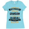 Super Cool Grandson Of A Freaking Awesome Grandma Ladies Fitted T-Shirt