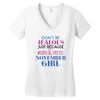 don't be jealous just because i'm a super cute november girl Women's V-Neck T-Shirt