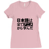 japanese language kanji Ladies Fitted T-Shirt