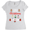 first grade christmas crew Women's Triblend Scoop T-shirt