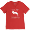 j'peux pas j'ai &eacute;quitation blc V-Neck Tee