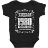 vintage made in 1980 perfectly aged a living legend Baby Bodysuit