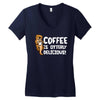 otter coffee Women's V-Neck T-Shirt
