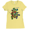 mega turtles Ladies Fitted T-Shirt