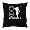 eat sleep battlefield 4, funny Throw Pillow
