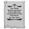 Dear Daddy, Thanks for Being my Dad Baby Boy Letter to Father iPad 3 and 4 Case