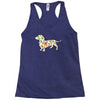 dachshund flower Racerback Tank