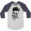 cat and crossbones 3/4 Sleeve Shirt