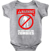 zombie  do not feed the zombies fun Baby Onesie