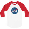 Nasa Parody Gay 3/4 Sleeve Shirt