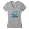 This Girl Loves Camping With Her Family Women's V-Neck T-Shirt