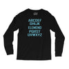 abc elemeno funny geek nerd book school teacher read spelling tee shir Long Sleeve Shirts