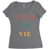Cest La Vie Women's Triblend Scoop T-shirt