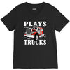 plays with trucks family matching V-Neck Tee