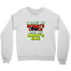mommy's looks daddy's gas Crewneck Sweatshirt
