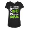 my broom broke! so now i nurse Maternity Scoop Neck T-shirt