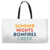 Summer Night Bonfires Beer Weekender Totes