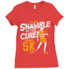 shamble to the cure zombie 5k Ladies Fitted T-Shirt