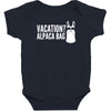 vacation alpaca bag animal humor funny Baby Bodysuit