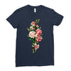 breast cancer flowers Ladies Fitted T-Shirt