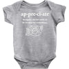 Appreciate Baby Bodysuit