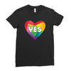 Yes Lgbt Heart Ladies Fitted T-Shirt