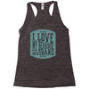 i love my beared husband Racerback Tank