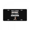 Once a Cancer Patient Now a Cancer Survivor License Plate