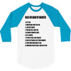 rules for dating my daughter shirt t shirt perfect father's gift 3/4 Sleeve Shirt