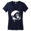astronaut monkey Women's V-Neck T-Shirt