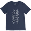falling cat V-Neck Tee