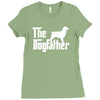 the dogfather english springer spaniel white Ladies Fitted T-Shirt