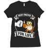 new owl best friend for life Ladies Fitted T-Shirt