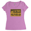 caution skinhead, ideal birthday gift or present Women's Triblend Scoop T-shirt