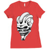 alien skull Ladies Fitted T-Shirt
