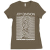 joy division unknown pleasures rock band Ladies Fitted T-Shirt