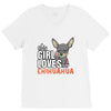 This Girl Loves Her Chihuahua V-Neck Tee