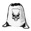stupid skull Drawstring Bags