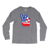 Peace Sign Hand Long Sleeve Shirts