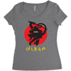 love ninja monkey banana Women's Triblend Scoop T-shirt