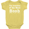 invention of the word boob Baby Onesie