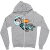 astronaut dog Zipper Hoodie