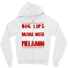 big lips natural hair Zipper Hoodie