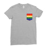 LGBT Pocket Rainbow Colors Ladies Fitted T-Shirt