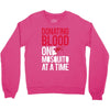 donating blood one mosquito funny Crewneck Sweatshirt