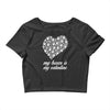 my boxer is my valentine Crop Top