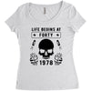 Life Begins at Forty 1978 the Birth of Legends Women's Triblend Scoop T-shirt